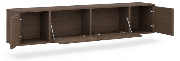 Zolia fali négyajtós TV-szekrény 180 cm - elegant dió