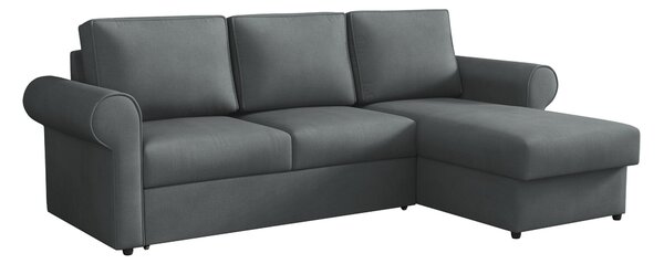 Sarokkanapé Columbus 131, Kárpit, 90x246x155cm, Fenyő