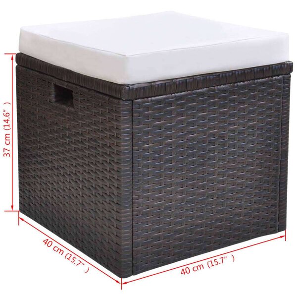 VidaXL Polyrattan Étkezőgarnitúra - 6 részes - Barna