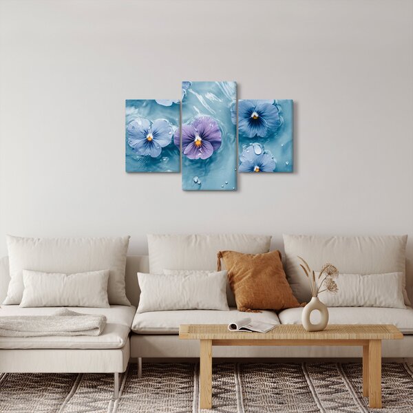 Kép - Ibolyák a vízben (90x60 cm)