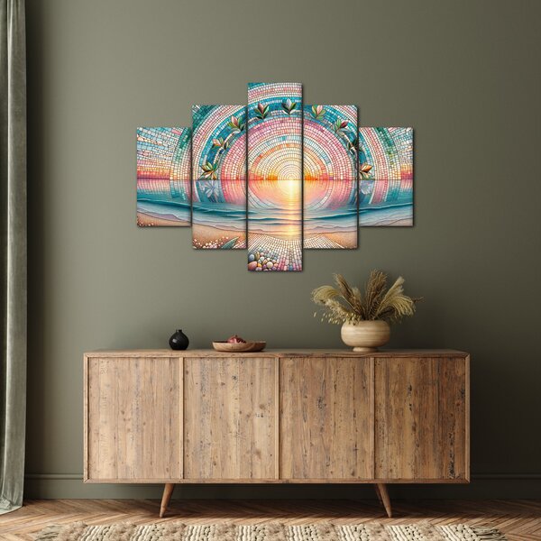 Kép – Naplemente mozaik (150x105 cm)