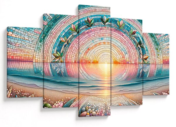 Kép – Naplemente mozaik (150x105 cm)