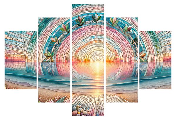 Kép – Naplemente mozaik (150x105 cm)