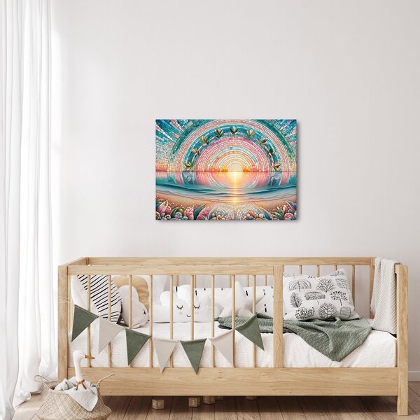 Kép – Naplemente mozaik (70x50 cm)