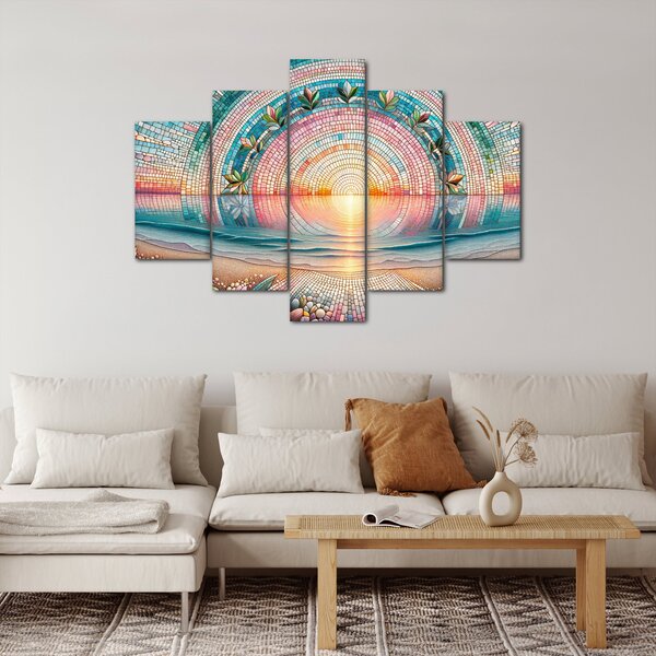 Kép – Naplemente mozaik (150x105 cm)