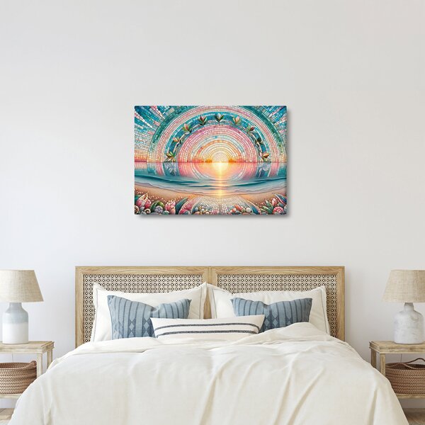 Kép – Naplemente mozaik (70x50 cm)