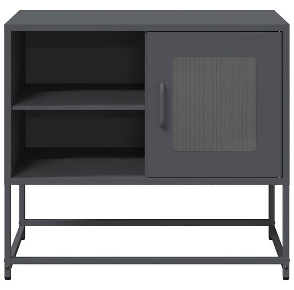 Antracitszürke acél TV-szekrény 68 x 39 x 60,5 cm