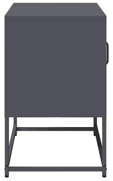 Antracitszürke acél TV-szekrény 68 x 39 x 60,5 cm