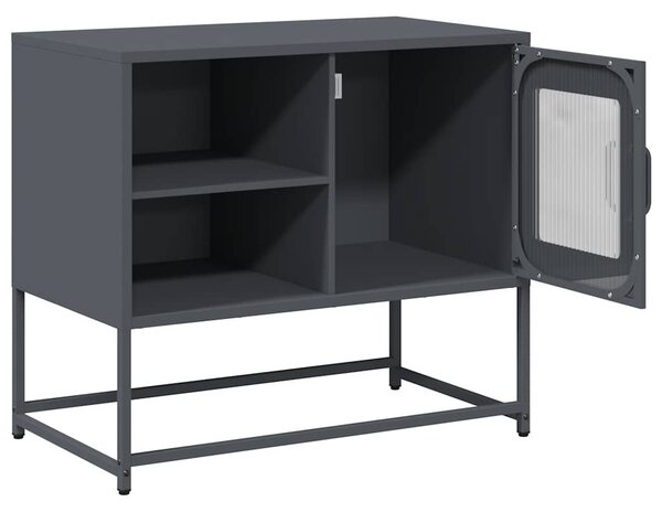 Antracitszürke acél TV-szekrény 68 x 39 x 60,5 cm