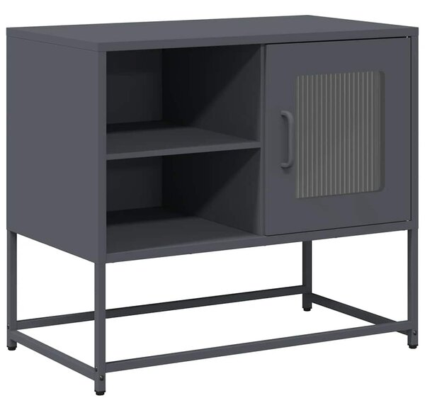 Antracitszürke acél TV-szekrény 68 x 39 x 60,5 cm