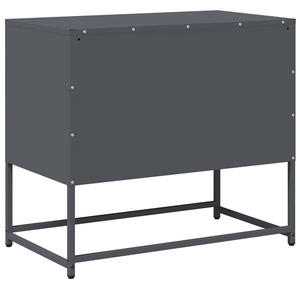 Antracitszürke acél TV-szekrény 68 x 39 x 60,5 cm