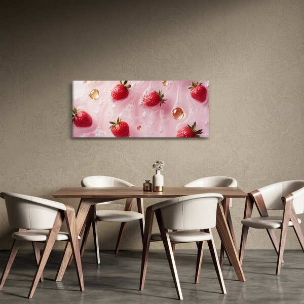 Kép - Eprek buborékokban (120x50 cm)