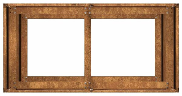 Ültető rozsdás 80x40x80 cm időjárásálló acélból