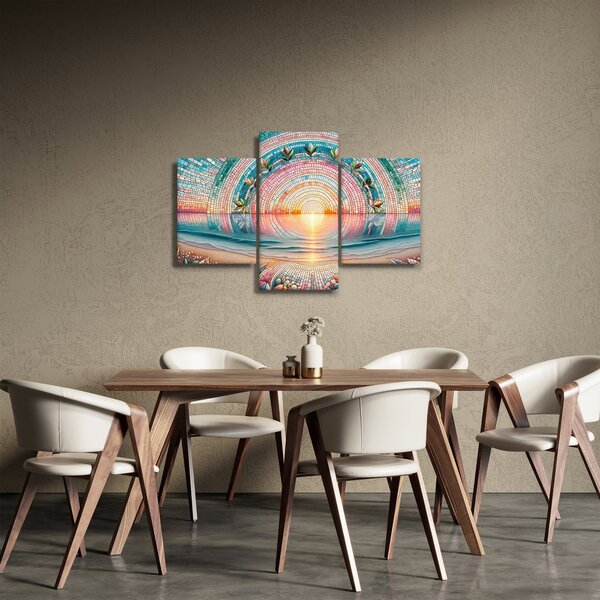 Kép – Naplemente mozaik (90x60 cm)