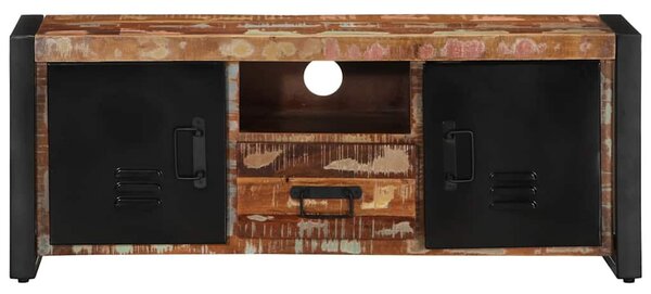 Tömör újrahasznosított fa TV-szekrény 100x30x40cm