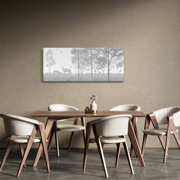 Kép - rét szarvasokkal (120x50 cm)