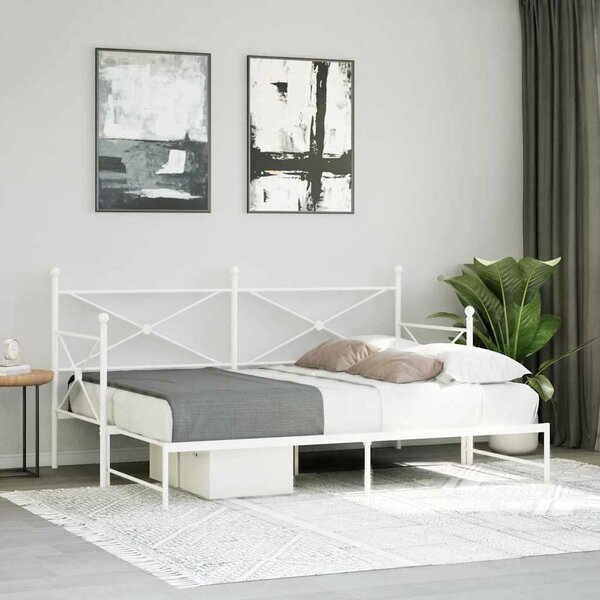 Fehér kanapéágy fiókkal matrac nélkül 75x190 cm