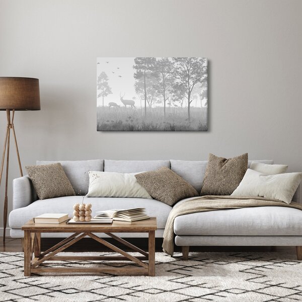 Kép - rét szarvasokkal (90x60 cm)