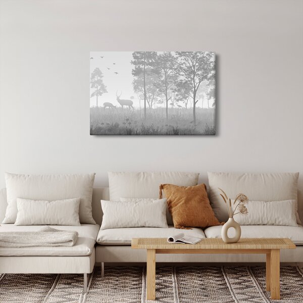 Kép - rét szarvasokkal (90x60 cm)