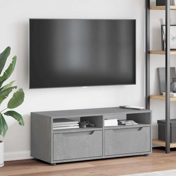 VISNES betonszürke szerelt fa TV-szekrény 100x40x38 cm