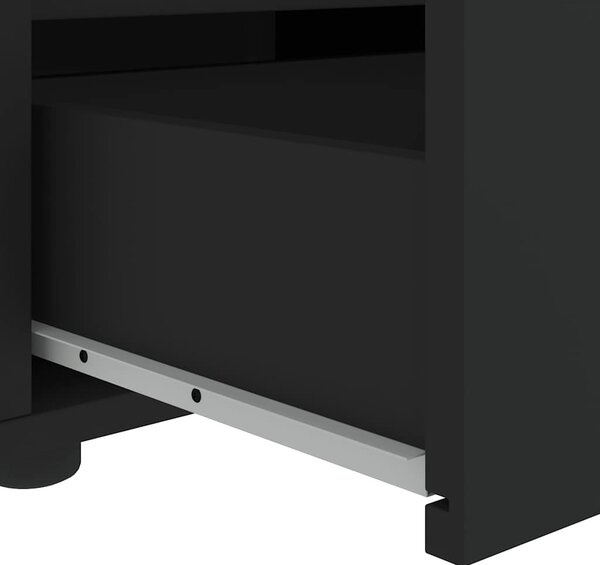 VISNES fekete szerelt fa TV-szekrény 100x40x38 cm