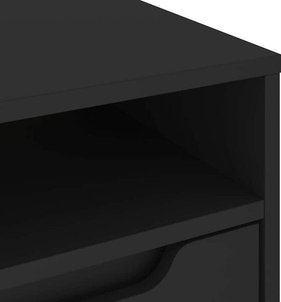 VISNES fekete szerelt fa TV-szekrény 100x40x38 cm