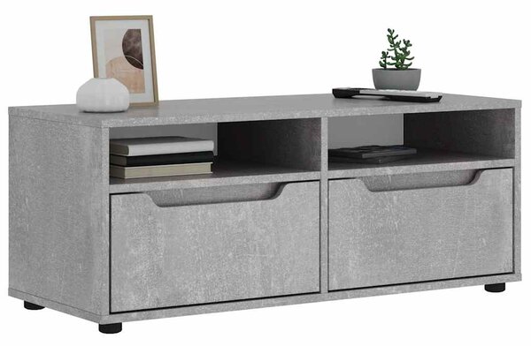VISNES betonszürke szerelt fa TV-szekrény 100x40x38 cm