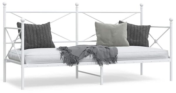 Fehér acél kanapéágy matrac nélkül 75 x 190 cm