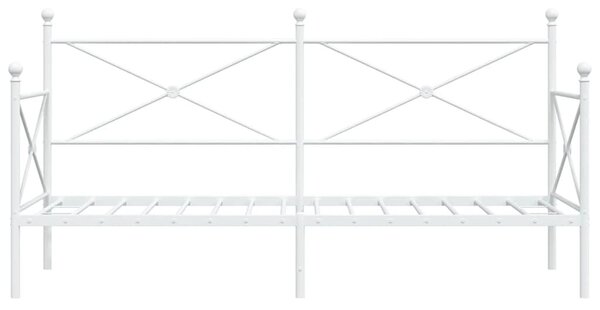 Fehér acél kanapéágy matrac nélkül 75 x 190 cm