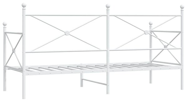 Fehér acél kanapéágy matrac nélkül 75 x 190 cm