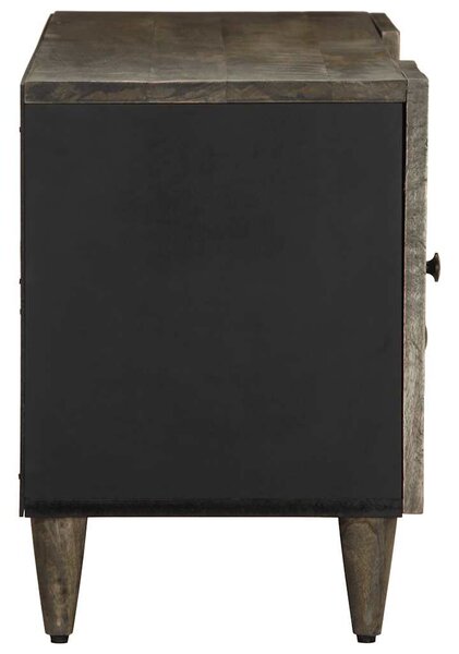 Világosszürke tömör mangófa TV-szekrény 105x33,5x46 cm