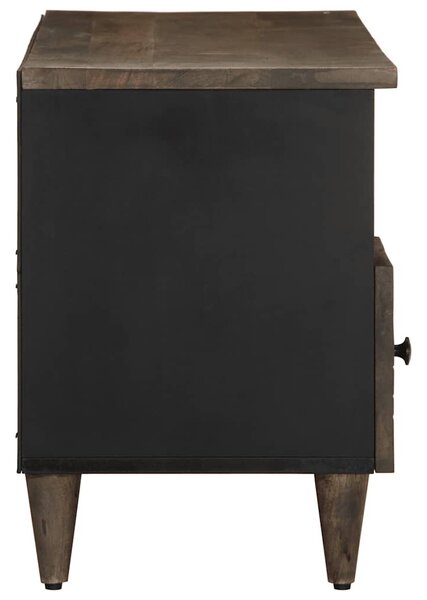 Fekete tömör mangófa TV-szekrény 100 x 33 x 46 cm