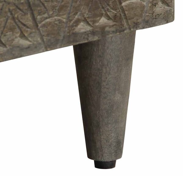 Fekete tömör mangófa TV-szekrény 100 x 33 x 46 cm