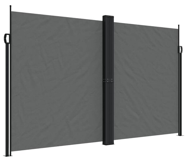 Antracitszürke behúzható oldalsó napellenző 200 x 600 cm