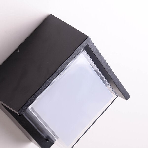 Kültéri fali LED lámpa 12W fekete IP65 vízálló (OUTDOOR-LED-605-BLACK-3000K)