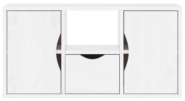 ODDA tömörfa fenyőfa TV szekrény fehér 79x24x40 cm