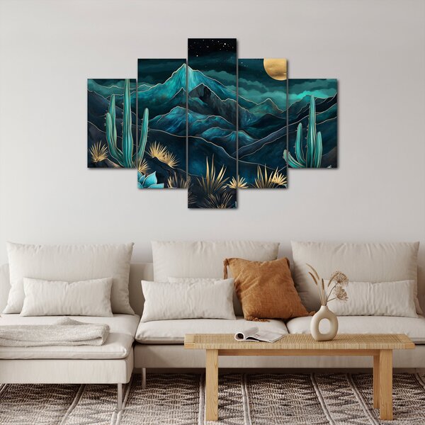 Kép - Türkiz éjszaka (150x105 cm)
