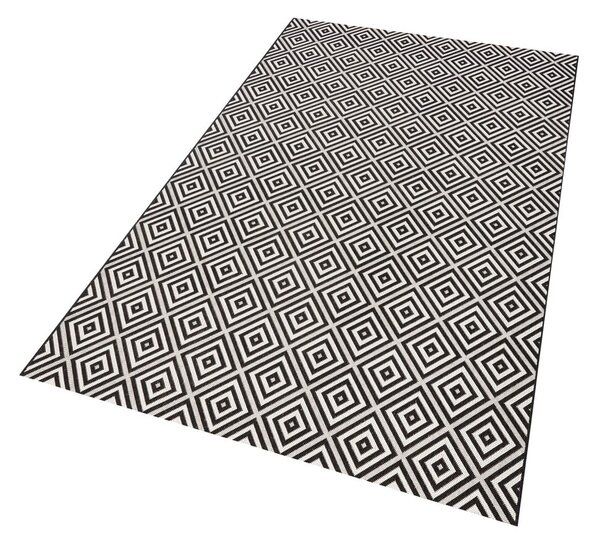 Karo fekete-fehér kültéri szőnyeg, 200 x 290 cm - NORTHRUGS