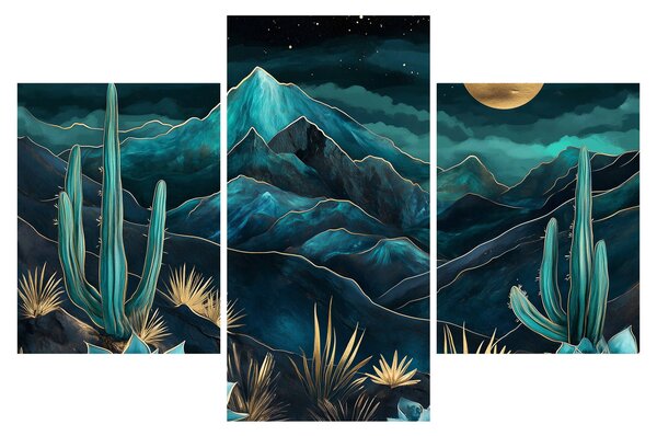 Kép - Türkiz éjszaka (90x60 cm)