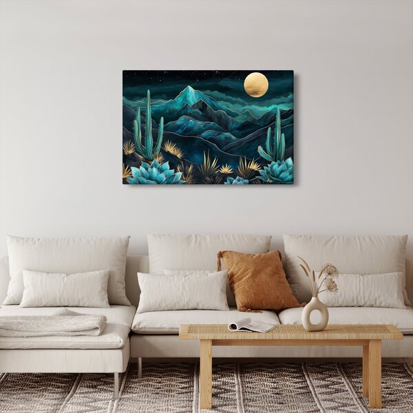 Kép - Türkiz éjszaka (90x60 cm)