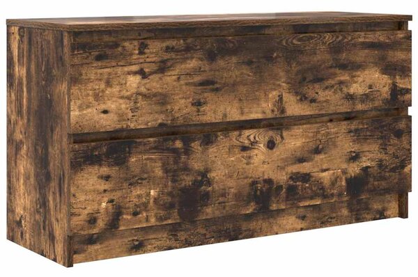Füstös tölgy színű szerelt fa TV-szekrény 100x35x54 cm