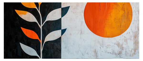 Kép - Növény és nap absztrakciója (120x50 cm)