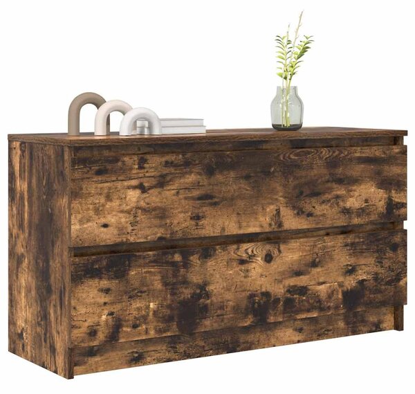 Füstös tölgy színű szerelt fa TV-szekrény 100x35x54 cm