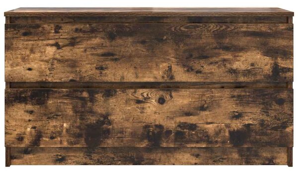 Füstös tölgy színű szerelt fa TV-szekrény 100x35x54 cm