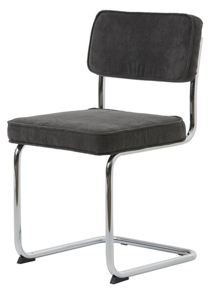 Szürke kordbársony étkezőszék Rupert – Unique Furniture
