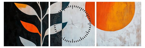 Kép - Növény és nap absztrakciója (órával) (90x30 cm)