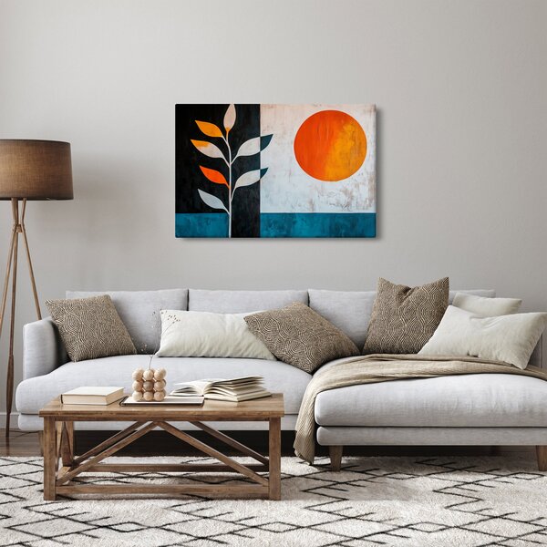 Kép - Növény és nap absztrakciója (90x60 cm)