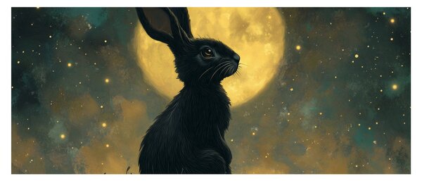 Kép - Nyúl és hold (120x50 cm)