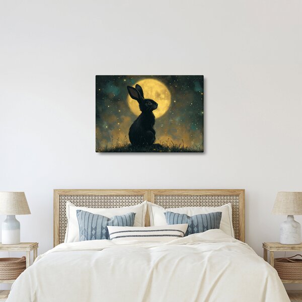 Kép - Nyúl és hold (70x50 cm)