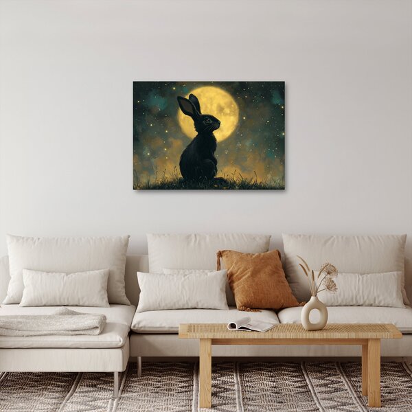 Kép - Nyúl és hold (70x50 cm)